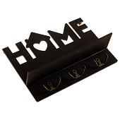  Ключница настенная Home, чёрная, 5059647 