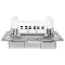 Выключатель встраиваемый 3 клавиши, цвет алюминий, EKF Эпика 
