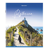  Тетрадь 80л. А5. Brauberg, скоба, клетка, обложка картон, By The Sea, 404410 