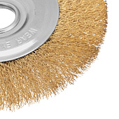 Щетка плоская для УШМ 150 мм,пос. 22.2 мм латун. витая пров.Matrix Щетка плоская для УШМ 150 мм,пос. 22.2 мм латун. витая пров.Matrix