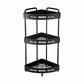  Полка настенная 3-ярусная угловая TA-3542B3 черный /101203 Zenfort 