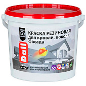  "DALI" краска резиновая для кровли, цоколя, фасада, серый графит - 6 кг 