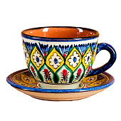  Чайная пара Шафран Риштанская Керамика,синяя 7003770 