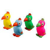 Игрушка-пищалка WOGY для собак Попугай 12х10х7 см, микс, арт.2025-2170 Код 276077