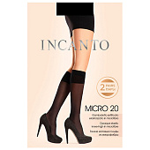  Гольфы Incanto Micro, 20 ден, 2 пары, Nero, р. 2 