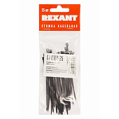  Хомут 2,5х100 нейлон черный,25шт  REXANT 