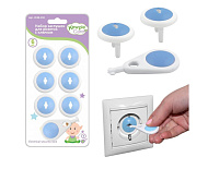 Набор заглушек для розеток с ключом VL90-159, 6 шт Набор заглушек для розеток с ключом VL90-159, 6 шт