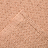  Кухонное полотенце (вафля) 35х55 крупная клетка, какао 