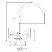  Смеситель для кухни Канкун CN519 Esko 