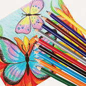  Карандаши цветные ПИФАГОР ЛЕСНЫЕ ЖИТЕЛИ, 12 цветов, пластиковые, классические заточенные, 181334 