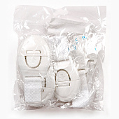  Блокираторы для дверей и ящиков 20,5см, 6шт, белые, таканевые 