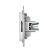 Розетка компьютерная встраиваемая RJ45 UTP cat 5e, цвет белый, IEK FLITE