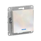 Выключатель встраиваемый 1 клавиша, цвет жемчуг, с подсветкой, SE AtlasDesign Выключатель встраиваемый 1 клавиша, цвет жемчуг, с подсветкой, SE AtlasDesign