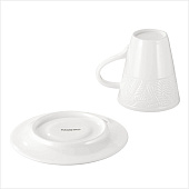 Чайная пара фарфоровая Magistro Сrotone, белый 7462761