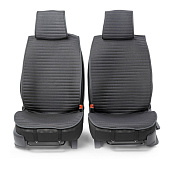  Накидки на сиденье Car Performance передние 2 шт fiberflax черн/бежевые 5шт/уп CUS-1022 BK/BE 
