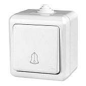 Кнопка звонка ОП Dita IP54 10А 250В бел. TOKOV ELECTRIC