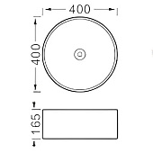  Раковина накладная 400х400х165 матовая черная AQ5118-MB Aquatek 