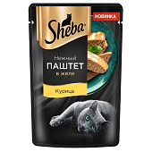 Влажный корм Sheba для взрослых кошек паштет курица 75г