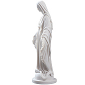  Статуэтка Дева Мария, 23х12 см, белый, мраморная крошка, 4515750 