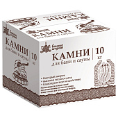  Камень "Серпентинит", обвалованный, средний (70-140 мм), в коробке 10 кг "Банные штучки" 