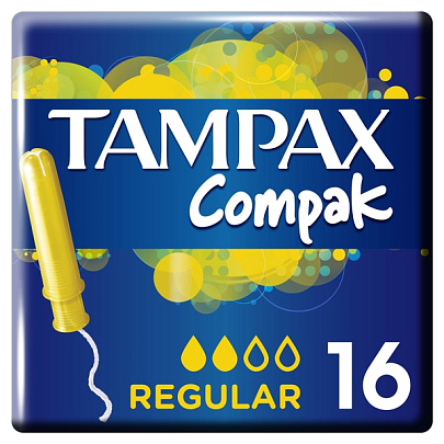  Тампоны TAMPAX Compak Regular Duo 16шт 