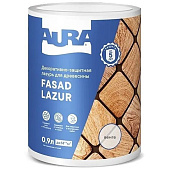Декоративно-защитная лазурь для древесины "Aura Fasad Lazur" венге 0,9л Декоративно-защитная лазурь для древесины "Aura Fasad Lazur" венге 0,9л
