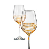  Набор бокалов для вина 350 мл Виола "Золотая спираль" 2 шт, 40729/M8441/350-2 