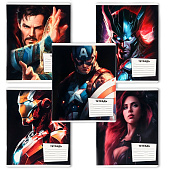 Тетрадь в линейку, 24 листа, обложка мелованный картон, Мстители, микс, 10205271 Тетрадь в линейку, 24 листа, обложка мелованный картон, Мстители, микс, 10205271