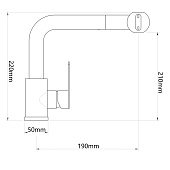  Смеситель для кухни с выдвижным изливом 4 режима черный SS01-T132 567-060 СоюзКран 