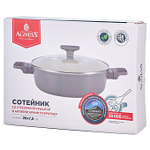  СОТЕЙНИК СО СТЕКЛ. КРЫШКОЙ И АНТИПРИГАРНЫМ ПОКРЫТИЕМ PFLUON MARBLE, 902-115 