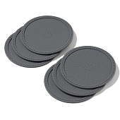  Набор подставок под горячее, силикон, серый 10784151 