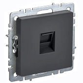 Розетка компьютерная встраиваемая RJ45 UTP cat 5e, цвет графит, IEK BRITE