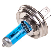 Автолампа H4 P45t-41  12V  60/55W 1800/1200Лм +30% XENON WHITE SKYWAY СПУТНИК 4600К Белый пластиковый кейс компл.2шт