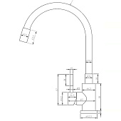  Смеситель для кухни Snake гибкий излив серый нерж K44 G 