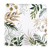  Набор тарелок одноразовых бумажных "Эко", квадратные, 21 см, 10 шт, 9392954 