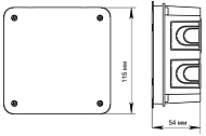  Коробка распр. для сплошных стен 100x100x50 DIY SchE IMT351221 