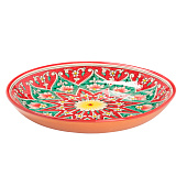 Ляган узбекский «Цветочный», d=25 см, красный 10402764 Ляган узбекский «Цветочный», d=25 см, красный 10402764