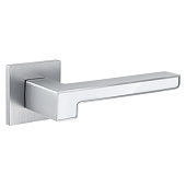 Ручка дверная Code Deco Slim H-30120-A-CRS/W сатиновый хром/белый Ручка дверная Code Deco Slim H-30120-A-CRS/W сатиновый хром/белый