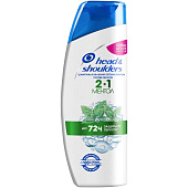 Шампунь HEAD & SHOULDERS 2в1 Освежающий ментол 400мл Шампунь HEAD & SHOULDERS 2в1 Освежающий ментол 400мл