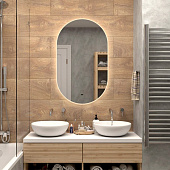 Зеркало с LED подсветкой Fleur Led 600х1000 с бесконтактным сенсором теплая подсветка Континент Зеркало с LED подсветкой Fleur Led 600х1000 с бесконтактным сенсором теплая подсветка Континент