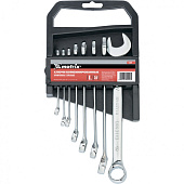 Набор ключей комбинированных, 6 - 19 мм, 8 шт., CrV, полированный хром// Matrix Набор ключей комбинированных, 6 - 19 мм, 8 шт., CrV, полированный хром// Matrix