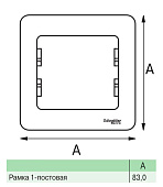  Рамка 1-м GLOSSA алюм. SchE GSL000301 