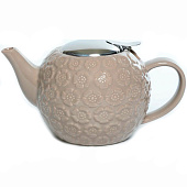  Чайник 800 мл ФЕЛИЧИТА с фильтром ГЛАЗУРЬ ЦВЕТЫ 109-06140 