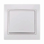 Выключатель встраиваемый проходной 1 клавиша, цвет белый, Lezard MIRA Выключатель встраиваемый проходной 1 клавиша, цвет белый, Lezard MIRA