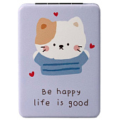  Зеркало "Be happy life is good", purple 