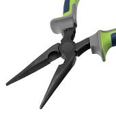 Длинногубцы прямые 180мм, фосфатирование, трехкомпонентные рукоятки, Сибртех Длинногубцы прямые 180мм, фосфатирование, трехкомпонентные рукоятки, Сибртех