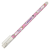  Ручка гелевая синяя стираемая Юнландия Котята, ассорти, 0,5 мм, 143659 