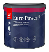  Краска моющаяся для стен и потолков Tikkurila Euro Power 7 матовая База А 2,7л. 