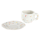  Чайная пара «Цветочное утро»,  керамика, белая 10663003 