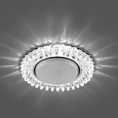 Светильник Feron 4027 CD со светодиодной подсветкой  4000K, 15W GX53, без лампы, прозрачный, хром, с драйвером